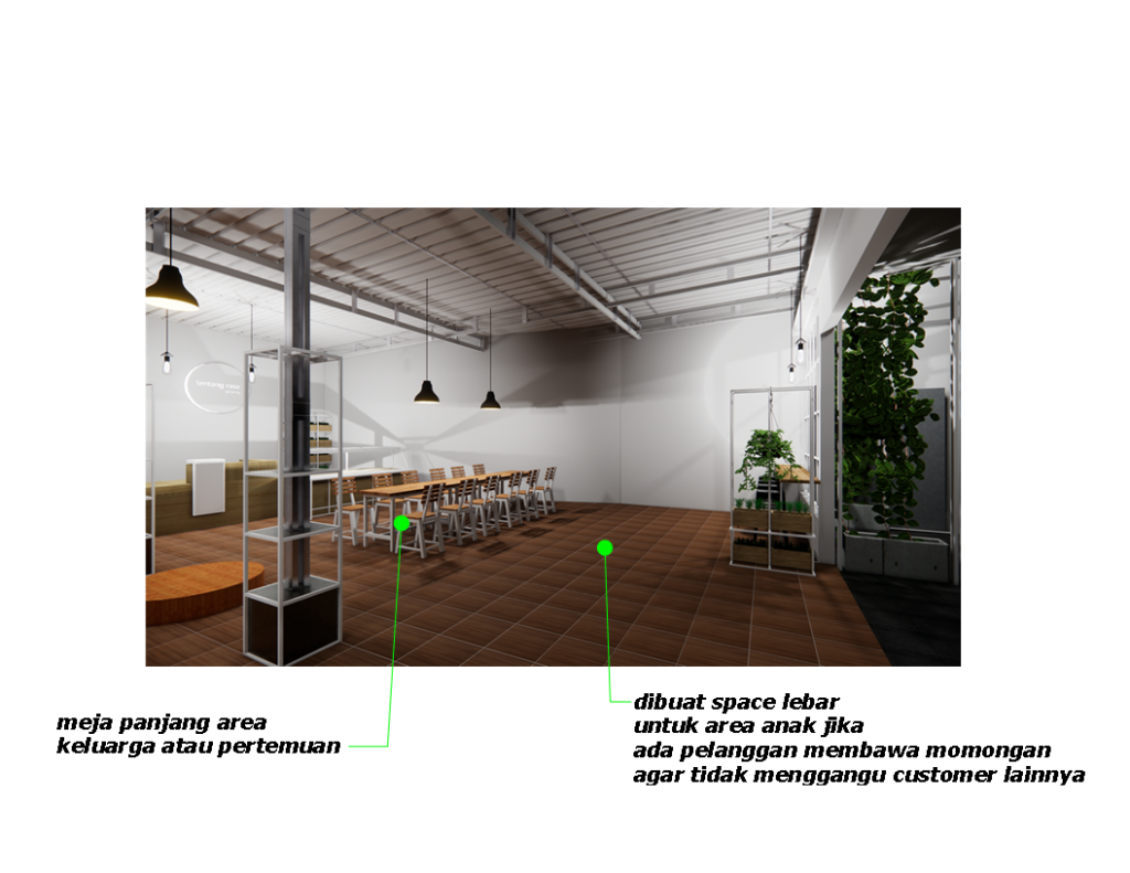 Desain cafe estetik dan modern oleh jasa interior rumah Purwokerto
